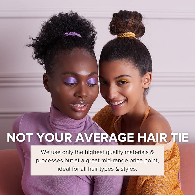 SILKE Hair Accessories - Luxurious Silk Scrunchies (8 Pack) | 100% Silk Hair Ties for Women - No Damage, Ideal for All Hair Types & Styles