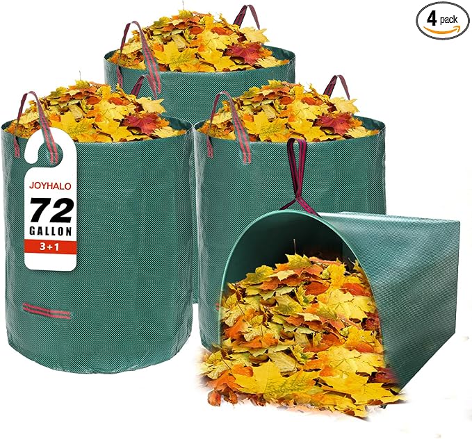 3 Pack 72 Gallon Leaf Bags Reusable by Joyhalo