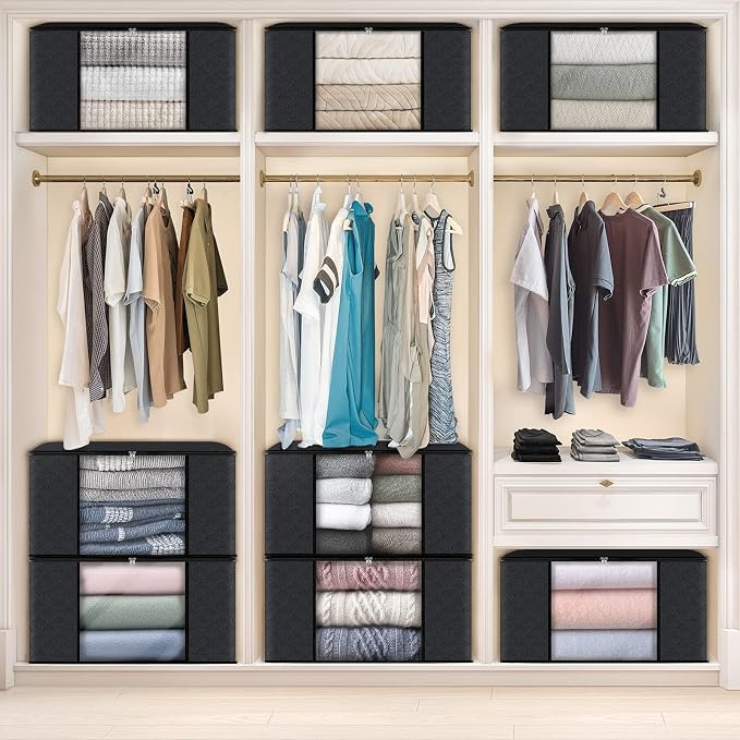 8 Pack Storage Bags for Clothes Blanket Storage Bins - Image 6