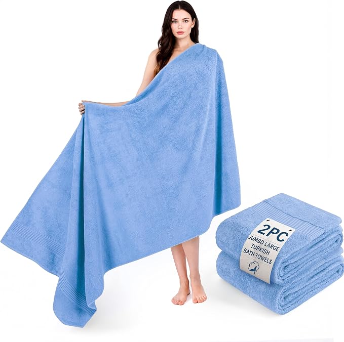 Cotton Paradise 100% Cotton Hand Towels, 2 Piece 35x70 Hand Bath Towels by UNITEDHOMETEXTILE