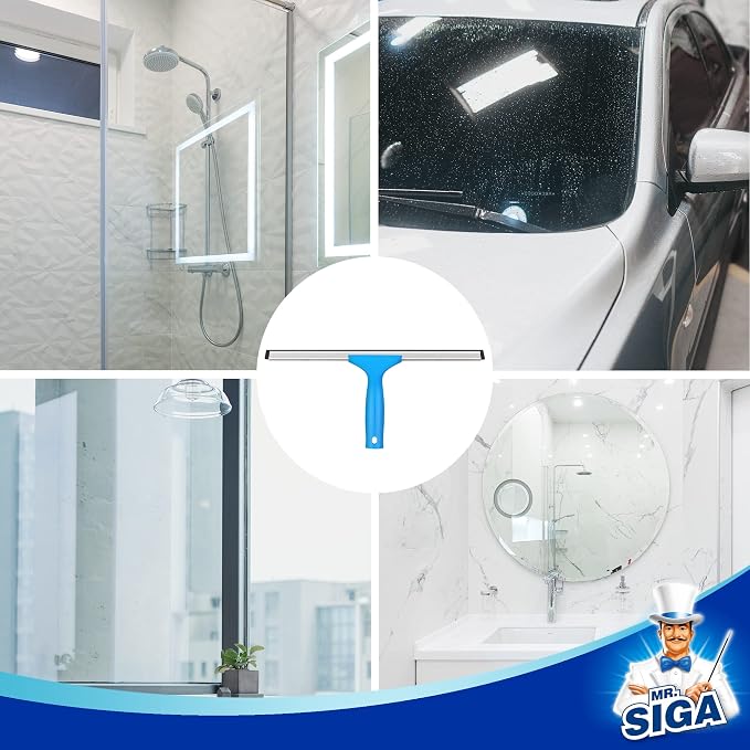 MR.SIGA Professional Window Squeegee & Microfiber Window Scrubber, 14 inch - Image 6