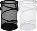 BATTOO 2 Pack Large Collapsible Laundry Basket Foldable Mesh Pop Up Hamper by BATTOO