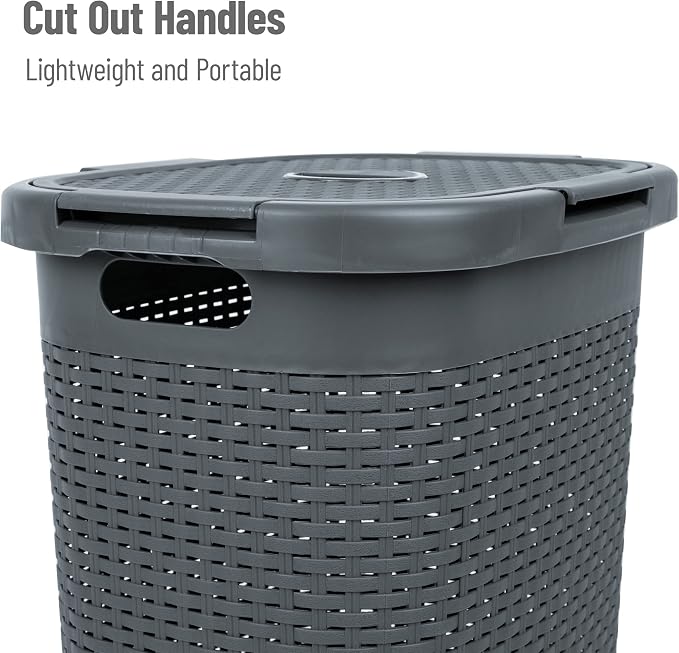 Mind Reader Slim Laundry Hamper - Image 4
