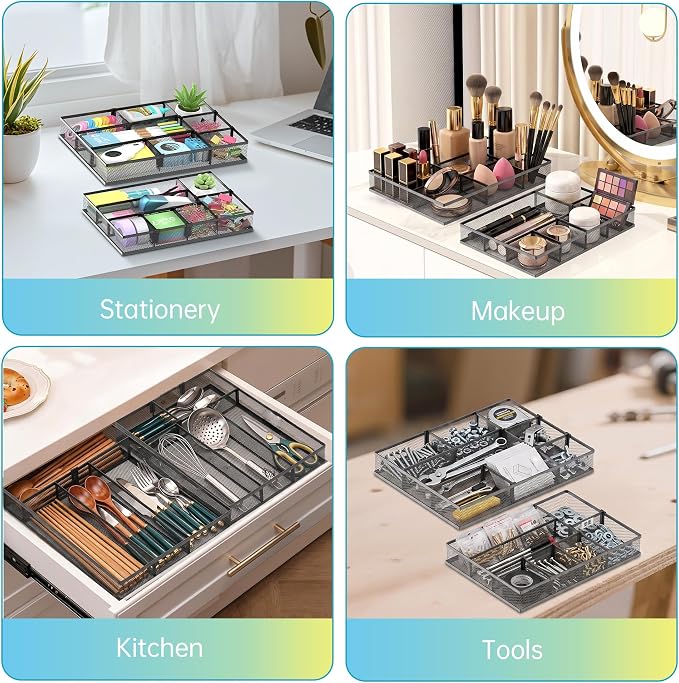 SUPEASY 2 Pack Desk Drawer Organizer - Image 6