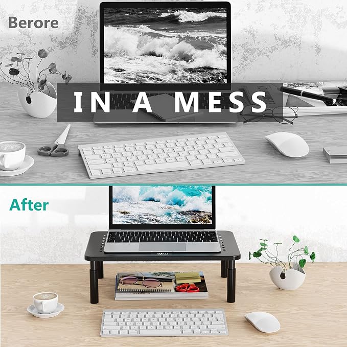 WALI Desk Organizer, 1 Tier Computer Monitor Stand - Image 6