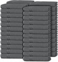 White Classic Wealuxe Dark Gray Washcloths 48 Pack by WhiteClassic