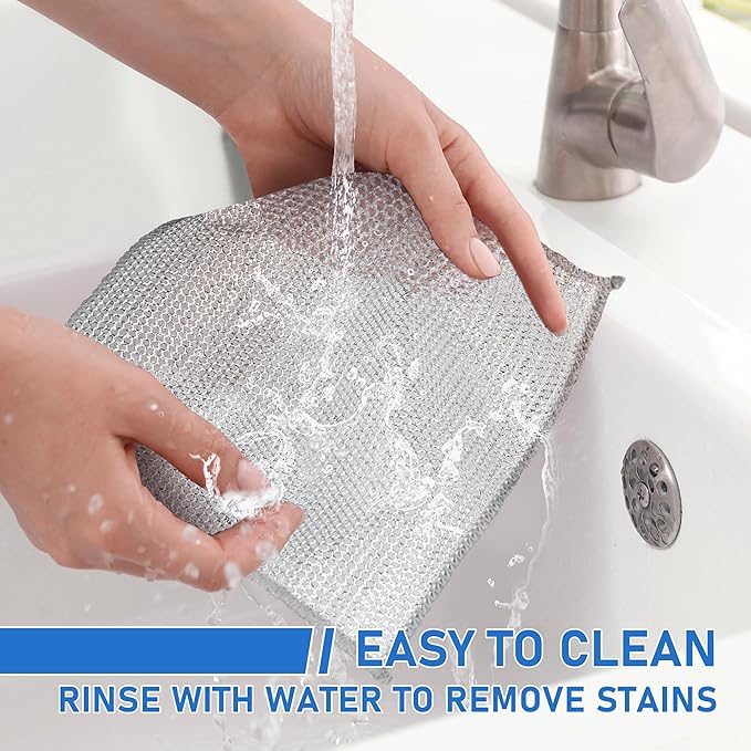 Aidoclip 30PCS Non Scratch Steel Wool Dishcloth Scrubber Pads Kitchen Set - Image 5