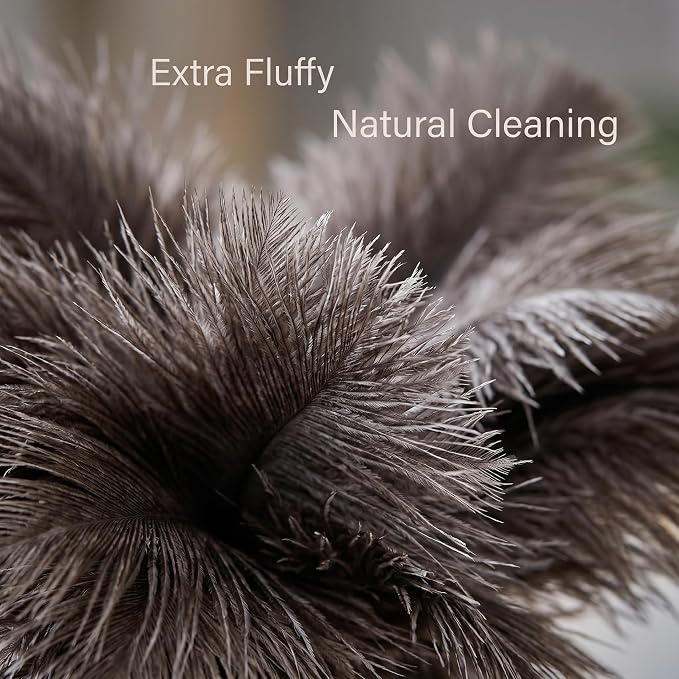 2 Pcs Retractable Ostrich Feather Dusters, Washable Handheld Tools | 2-piece set - Image 5