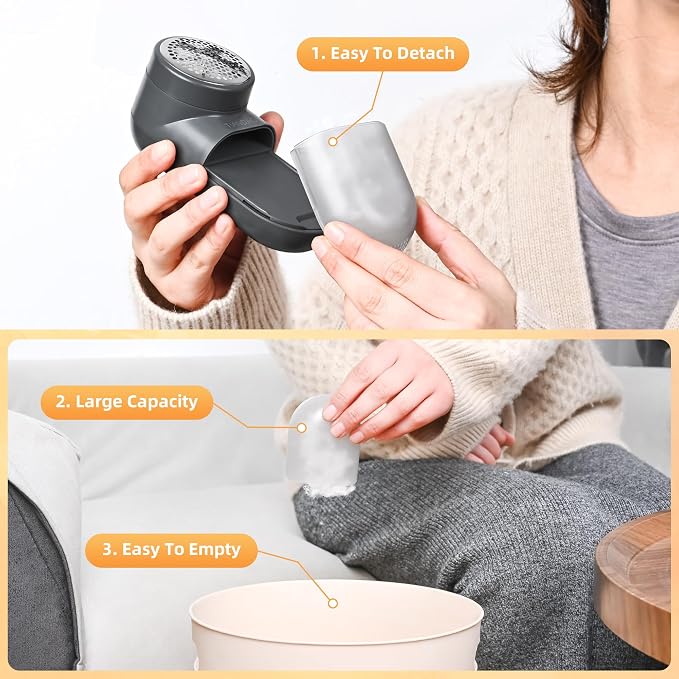 Electric Fabric Shaver and Lint Remover, Portable Fuzz Remover - Image 6