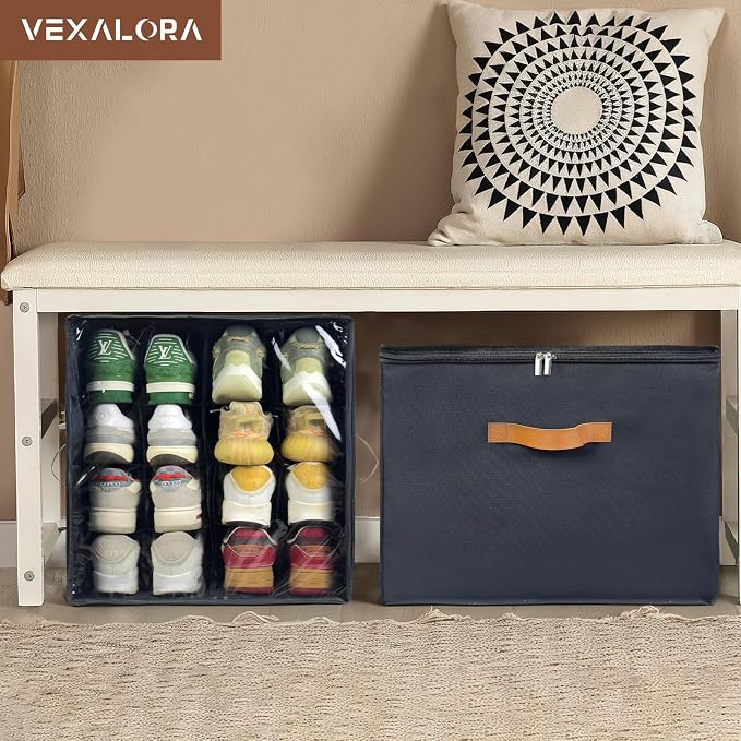 Shoe Organizer for Closet, 3 Pack Shoe Storage Bins - Image 8