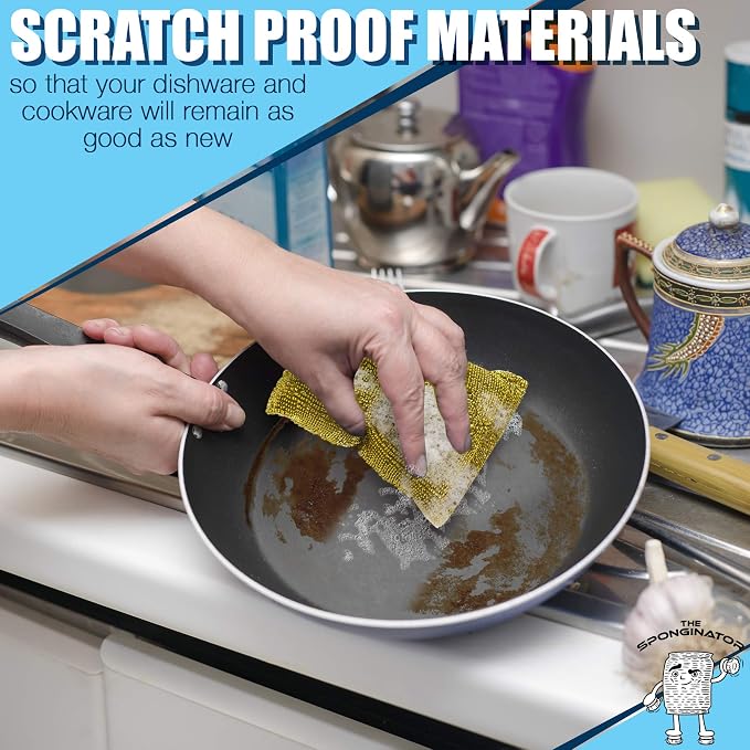 SPONGENATOR Kitchen Sponges for Dishes, Scouring Pads Non Scratch Scrubbers | - Image 6
