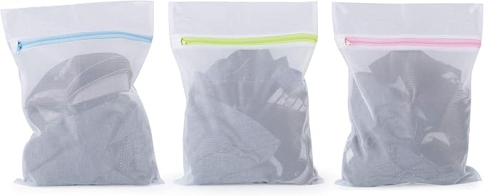 Mesh Laundry Bags 6pcs 16*12 Inch Laundry Wash Bag Colorful Zipper - Image 3