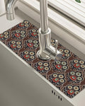 Patterned Sink Faucet Mat Kitchen Splash Guard Super Absorbent Drying Mat by BnhjsdwTablecloth