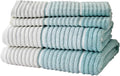 SKL Home Planet Ombre Bath Towel Set-4pc, 100% Turkish Cotton, Aqua | 2 Bath by SKLHomebySaturdayKnightLtd