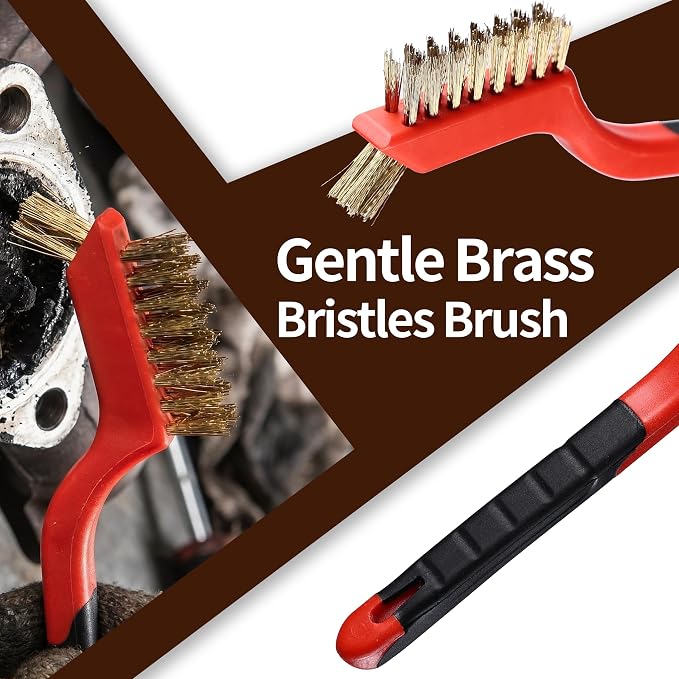 8Pcs Wire Brush Set for Cleaning Rust Paint, Heavy Duty Scratch Brushes - Image 5