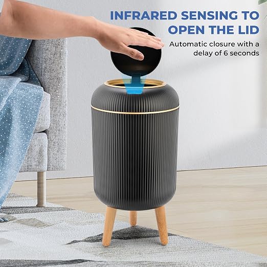 Pukomc Smart Sensor Wastebasket, Convenient and Hygienic Easy to Use | - Image 2