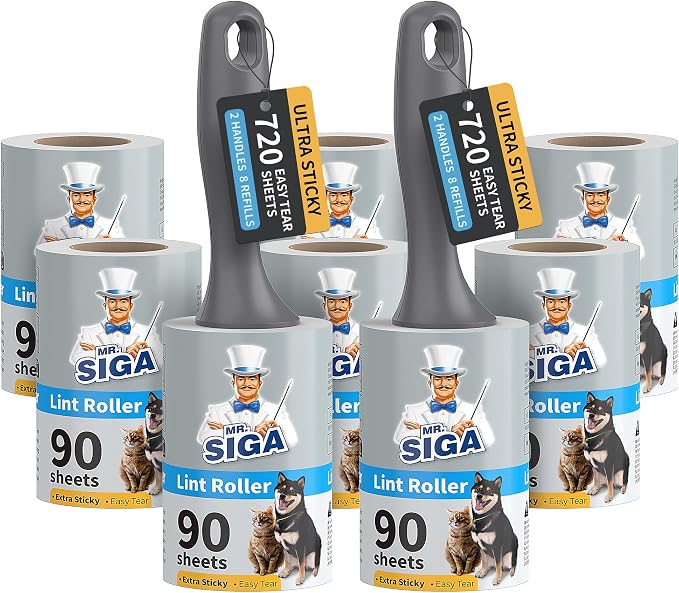 MR.SIGA Extra Sticky Lint Roller Pet Hair Remover by MRSIGA