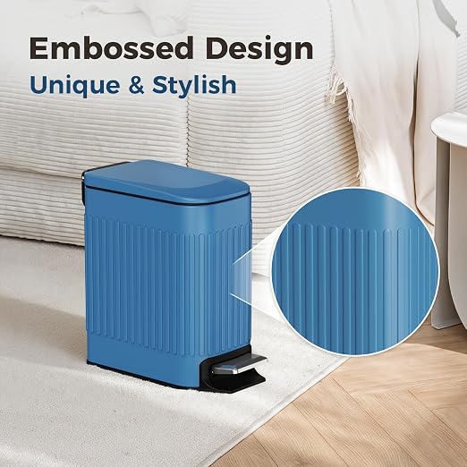 TrashAid Slim Bathroom Trash Can - Image 3