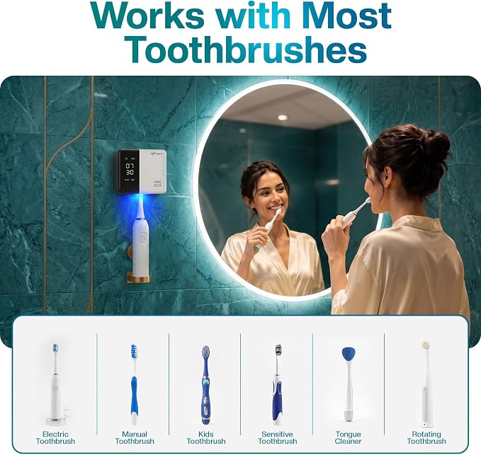 Jetfresh UV Toothbrush Sanitizer Holder & Cleaner - Image 5