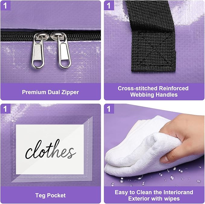 Moving Bags Heavy Duty Lavender Purple – Large Packing Bags - Image 3