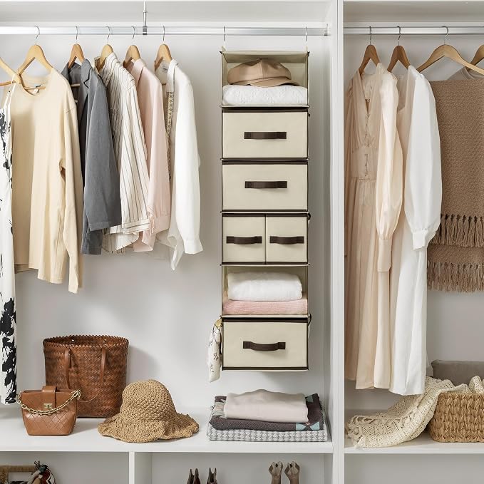 GRANNY SAYS Hanging Closet Organizer, 5 Drawers, 6 Shelves, 6 Pockets | Hanging - Image 2