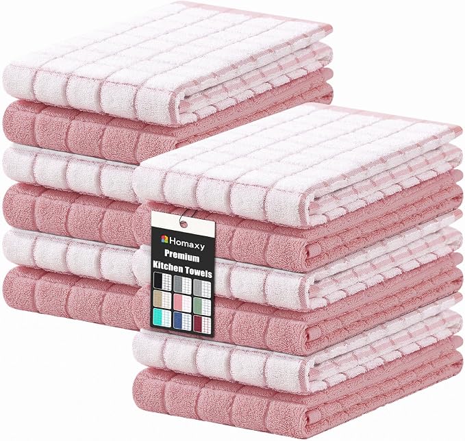 Homaxy Large Premium Cotton Kitchen Towels 16"x 28", 12 Pack by Homaxy