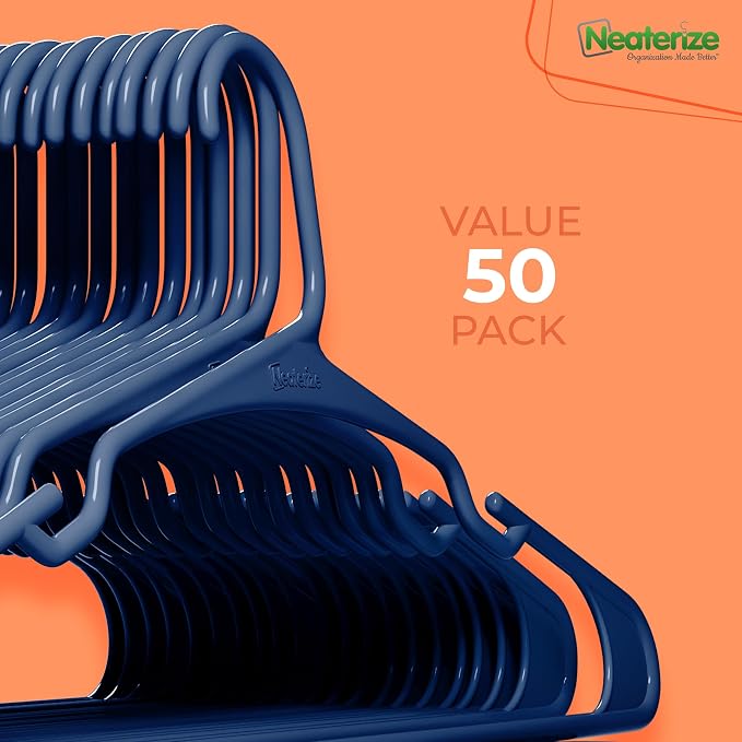 NEATERIZE Clothes Hangers Plastic 50 Pack - Image 7