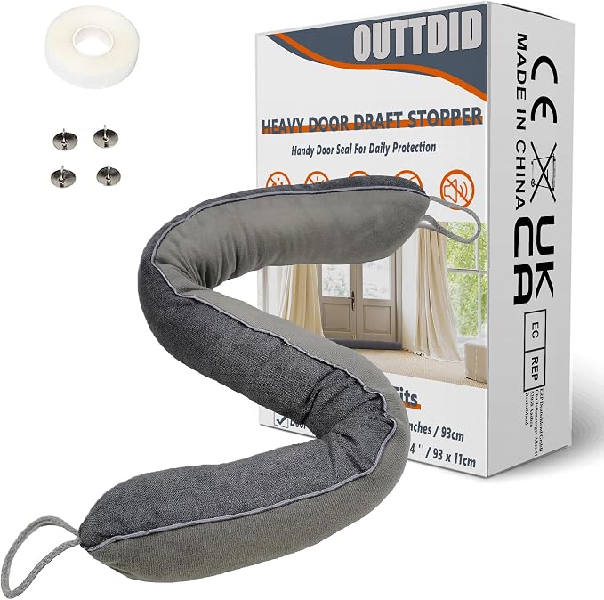Weighted Door Draft Stopper, Under Door Seal by OUTTDID