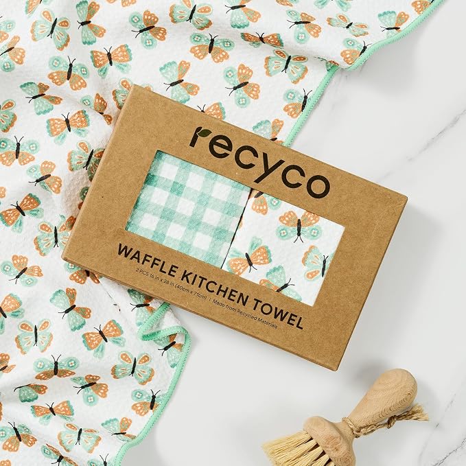 RECYCO Waffle Kitchen Towel Set of 2 - Image 8