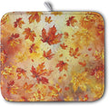 Maple Leaves Fall Dish Drying Mat by Kwlegh