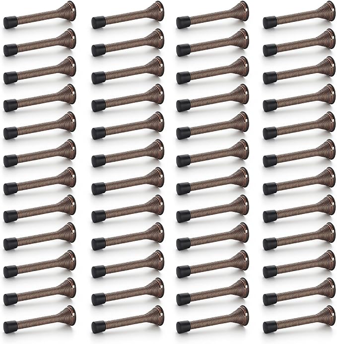 Ravinte Door Stoppers, 48 Pack Oil Rubbed Bronze Spring Door Stops | Stoppers by Ravinte