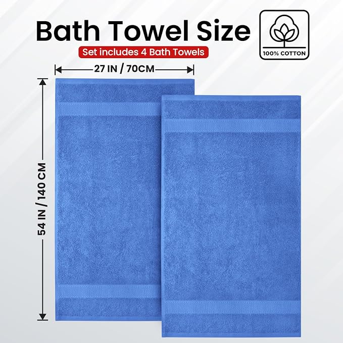 Infinitee Xclusives 100% Ring-Spun Cotton Bath Towels - Image 3