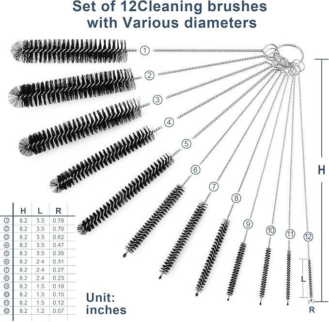 Ixiaoyoo 12 Pcs Straw Cleaner Brushes Set, 8.2 Inch Nylon Cleaning Brush | - Image 8