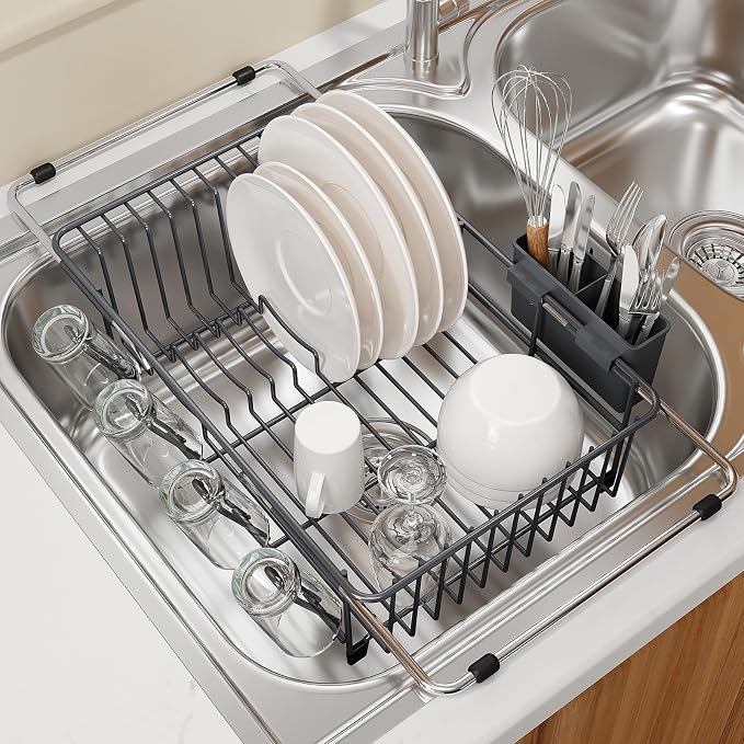 Grey Dish Drying Rack Over The Sink by MAJALiS