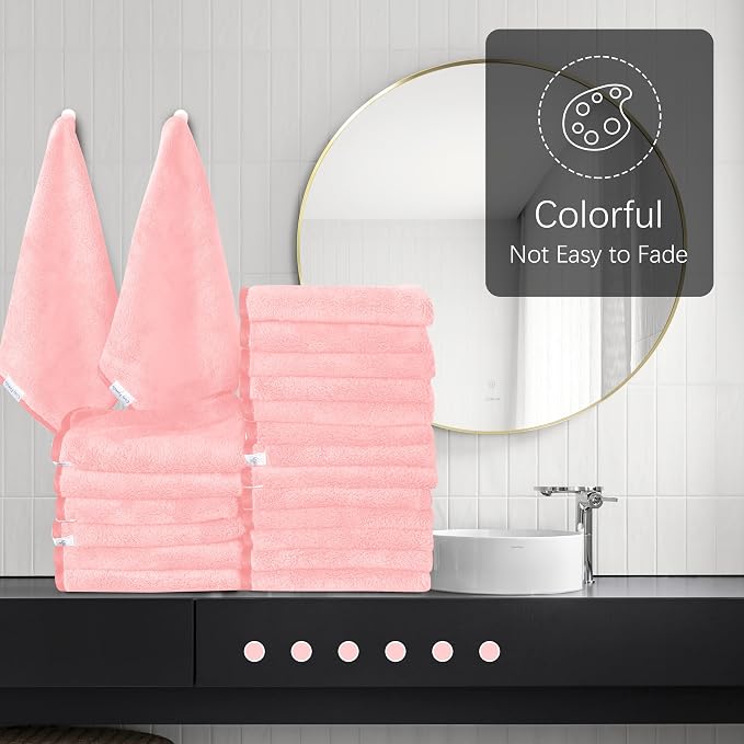 Cosy Family 24 Pack Soft Washcloths Set - Image 4