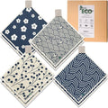 Eulnars Swedish Dishcloths for Kitchen, 8 Pack Japanese Pattern Reusable Paper by Eulnars