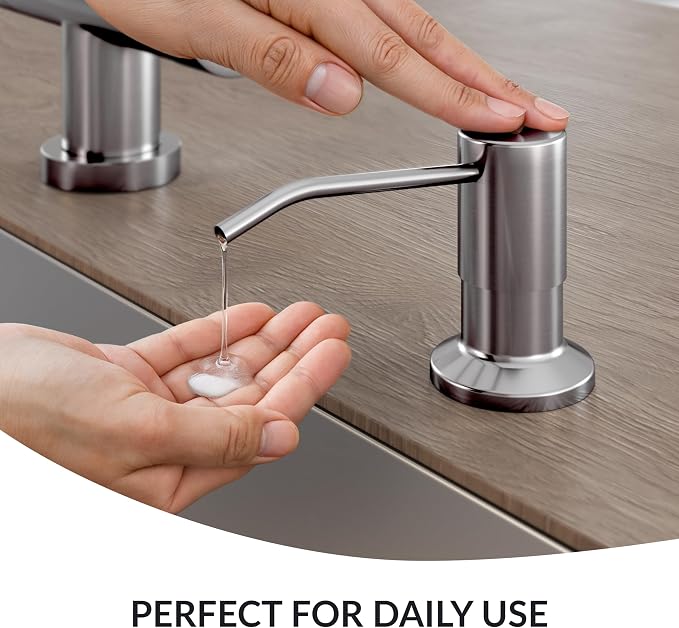 Soap Dispenser for Kitchen Sink, Stainless Steel Countertop Dish Soap Dispenser - Image 3