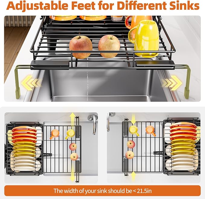 Urackify Expandable Sink Dish Drying Rack - Image 4