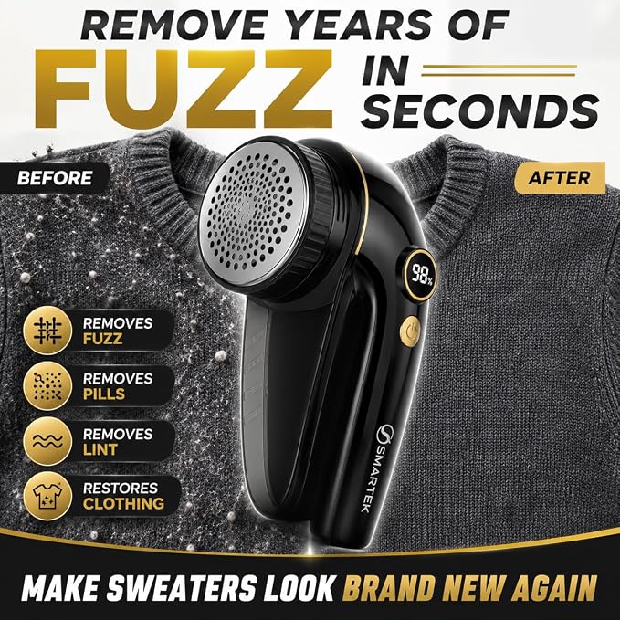 Smartek Fabric Shaver Fuzz Remover, Electric Lint Remover - Image 2