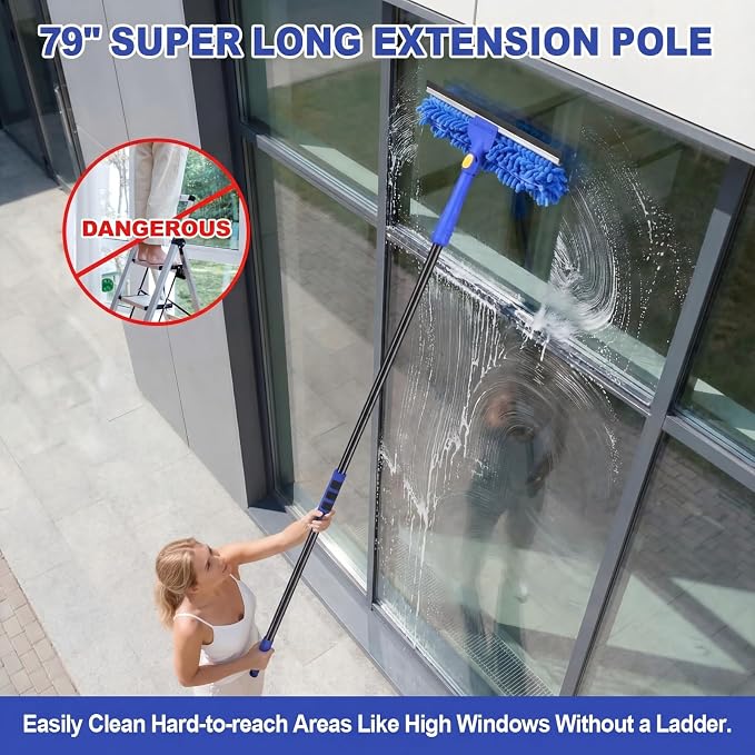 Wontolf 4-in-1 Window Squeegee, Window Cleaning Kit - Image 2
