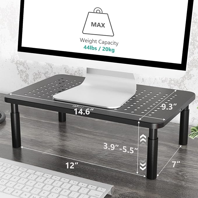 WALI Desk Organizer, 1 Tier Computer Monitor Stand - Image 3