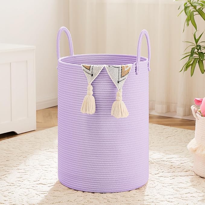 Artfeel Laundry Basket, Woven Cotton Rope Laundry Hamper, 60L by Artfeel