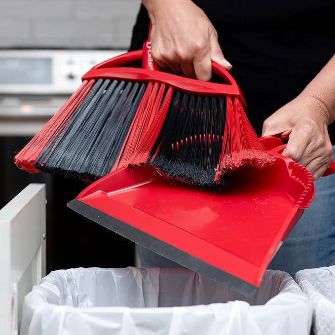 O-Cedar One Sweep Broom & Step-On Dustpan Set | Patented Wave Bristles Remove - Image 11