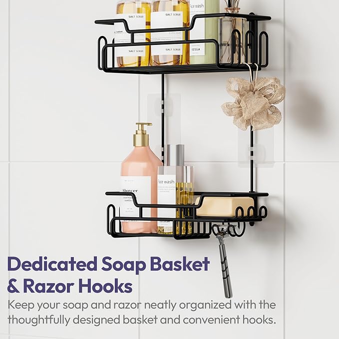 SWTYMIKI Bathroom Shower Caddy Hanging - Image 5