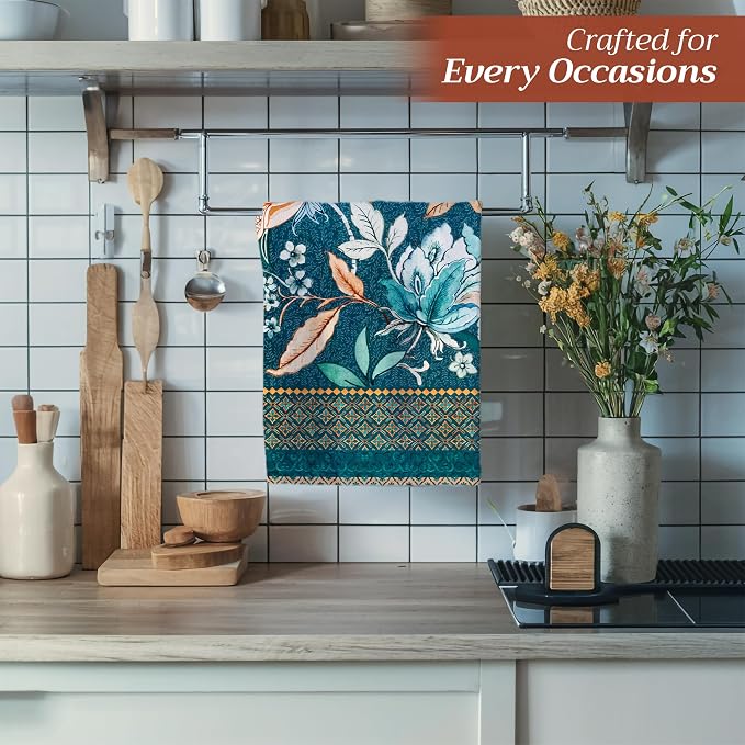 Maison d' Hermine Kitchen Towels Set of 3 Reusable 100% Cotton 27.50" x 20" - Image 5