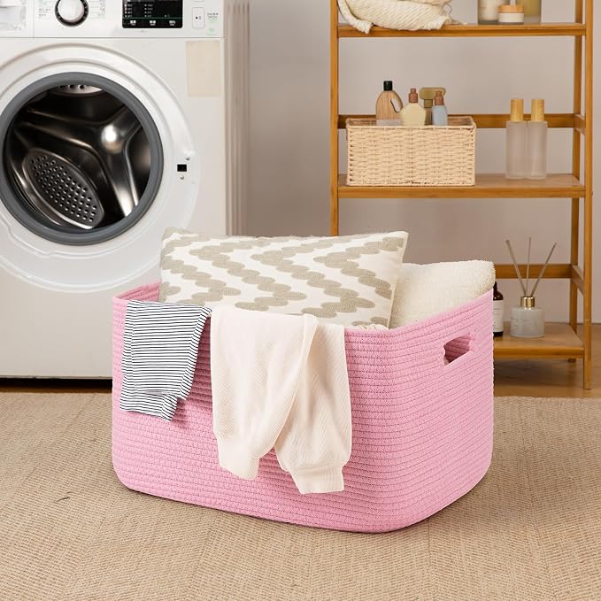 OIAHOMY 75L Large Blanket Basket Woven Storage Basket - Image 7