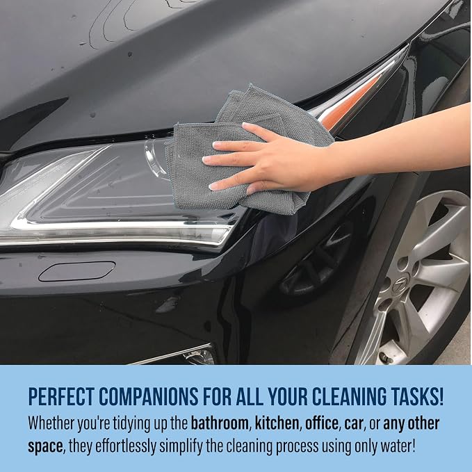 GREEN LIFESTYLE Microfiber Cleaning Cloth 11.5" x 11.5" 12 Pack - Image 3