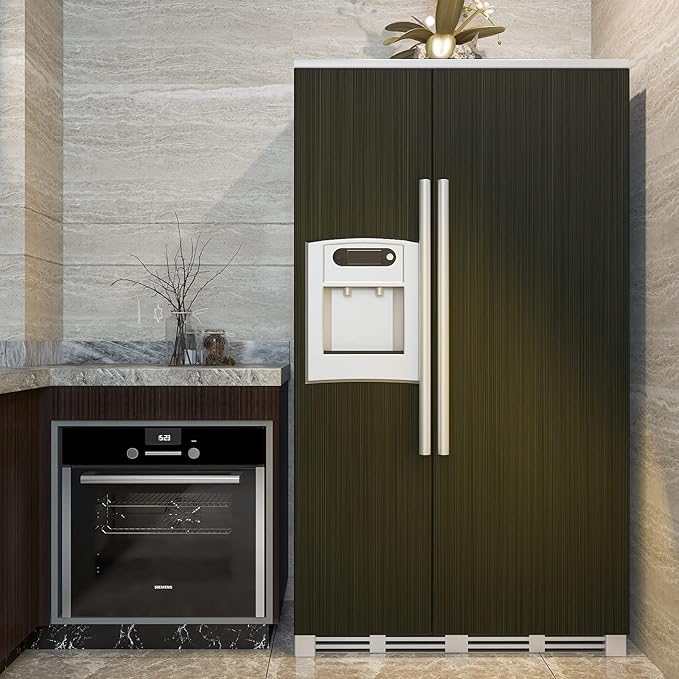 CRE8TIVE Bronze Black Brushed Stainless Steel Contact Paper 24"x354" Heat Resistant Metallic Wallpaper Peel and Stick Oil Proof Rust Resistant Self Adhesive Roll for Kitchen Appliances Stove Cabinets