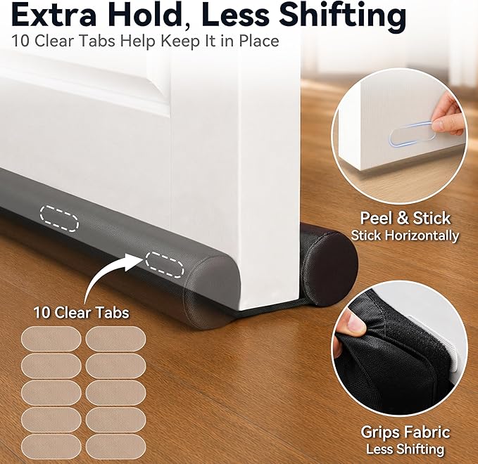 MAXTID 32" Black Door Air Draft Stopper, Wind Blocker - Image 7