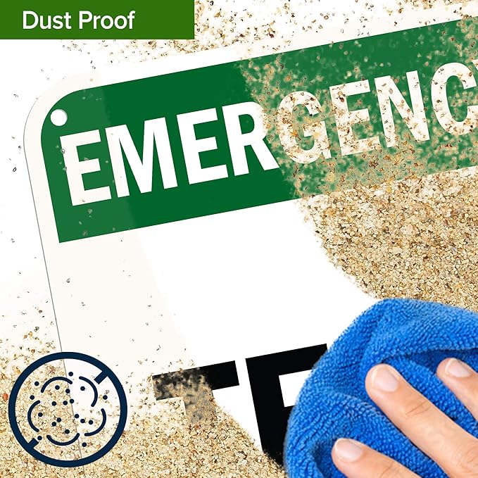 Custom Emergency Sign, OSHA Sign, 12x18 Inches, 55 mil thick HDPE (high density polyethylene), Made in USA by My Sign Center